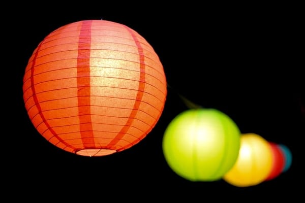 colourful lanterns lighting for the parties